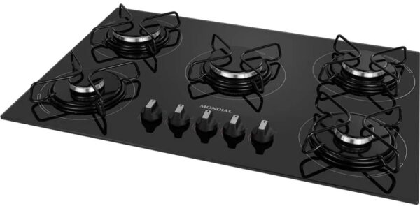Cooktop a Gás Mondial, 5 Bocas, Bivolt, Preto/Inox - CTG-02 - Image 4