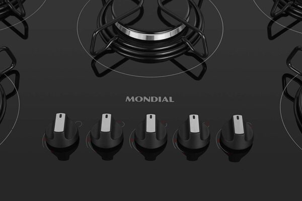 Cooktop a Gás Mondial, 5 Bocas, Bivolt, Preto/Inox - CTG-02 - Image 3